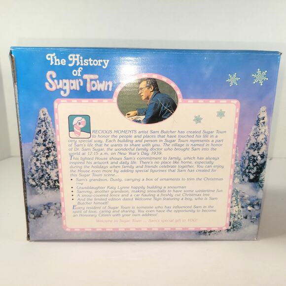 Precious Moments Sugar Town Sams House Lighted Nightlight Enesco 529605 1992 - Picture 11 of 16